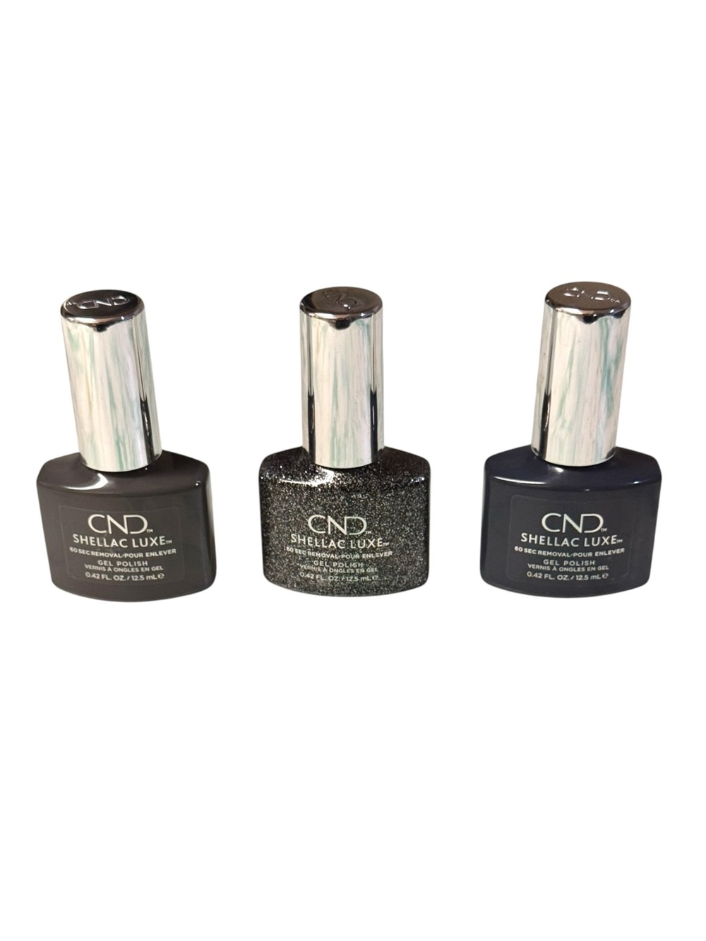CND 3 Pc Shellac Luxe UV/LED Gel Polish - Silhouette Dark Diamonds Indigo Frock